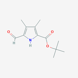 molecular formula C12H17NO3 B1679889 Tert-butyl 5-formyl-3,4-dimethyl-1H-pyrrole-2-carboxylate CAS No. 59435-12-0