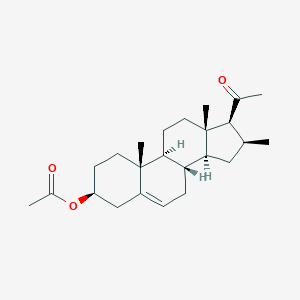 molecular formula C24H36O3 B167991 Pregn-5-en-20-one, 3beta-hydroxy-16beta-methyl-, acetate CAS No. 1769-67-1