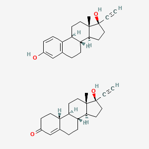 molecular formula C40H50O4 B1679912 Norethindrone and ethinyl estradiol CAS No. 37270-71-6