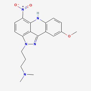 molecular formula C19H21N5O3 B1679931 Pyrazoloacridine CAS No. 99009-20-8