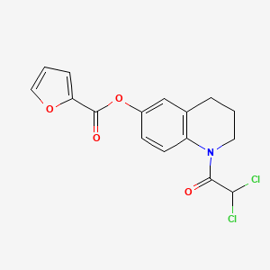molecular formula C16H13Cl2NO4 B1679953 Quinfamide CAS No. 62265-68-3