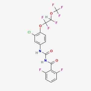 molecular formula C6H3F2C(O)NHC(O)NHC6H3ClOCF2CFHOCF3<br>C17H9ClF8N2O4 B1679983 Novaluron CAS No. 116714-46-6