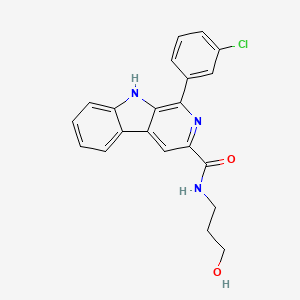 1-(3-chlorophenyl)-N-(3-hydroxypropyl)-9H-pyrido[3,4-b]indole-3-carboxamide