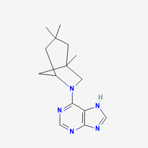 molecular formula C15H21N5 B1680001 6-(1,3,3-trimethyl-6-azabicyclo[3.2.1]oct-6-yl)-9H-purine CAS No. 924764-38-5