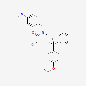 2-chloro-N-[4-(dimethylamino)benzyl]-N-{3-phenyl-3-[4-(propan-2-yloxy)phenyl]propyl}acetamide