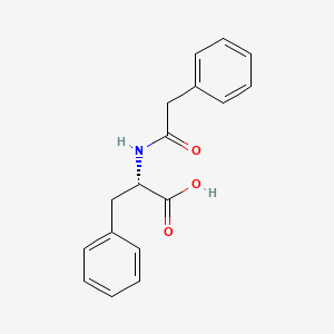 molecular formula C17H17NO3 B1680006 N-Phenylacetylphenylalanine CAS No. 738-75-0