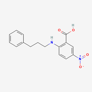 B1680010 5-Nitro-2-(3-phenylpropylamino)benzoic acid CAS No. 107254-86-4