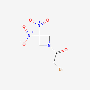 molecular formula C5H6BrN3O5 B1680038 2-溴-1-(3,3-二硝基氮杂环丁烷-1-基)乙酮 CAS No. 925206-65-1