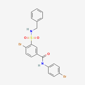 molecular formula C20H16Br2N2O3S B1680043 3-(苄基磺酰基)-4-溴-N-(4-溴苯基)苯甲酰胺 CAS No. 312756-74-4