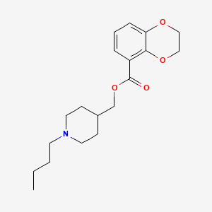 B1680048 (1-Butylpiperidin-4-yl)methyl 2,3-dihydro-1,4-benzodioxine-8-carboxylate CAS No. 148702-61-8