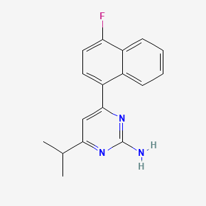 molecular formula C17H16FN3 B1680050 4-(4-Fluoronaphthalen-1-yl)-6-isopropylpyrimidin-2-amine CAS No. 199864-87-4