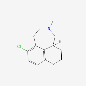 molecular formula C14H18ClN B1680062 2-Chloro-11-methyl-11-azatricyclo[7.4.1.0^{5,14}]tetradeca-1,3,5(14)-triene 