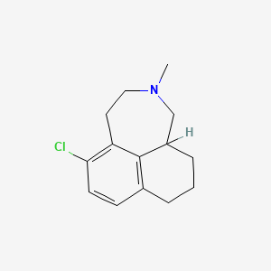 molecular formula C14H18ClN B1680062 2-Chloro-11-methyl-11-azatricyclo[7.4.1.0^{5,14}]tetradeca-1,3,5(14)-triene CAS No. 123882-60-0