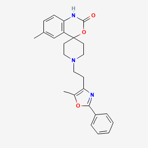 molecular formula C25H27N3O3 B1680065 6-甲基-1'-(2-(5-甲基-2-苯基恶唑-4-基)乙基)螺[苯并[d][1,3]恶嗪-4,4'-哌啶]-2(1H)-酮 CAS No. 300816-15-3
