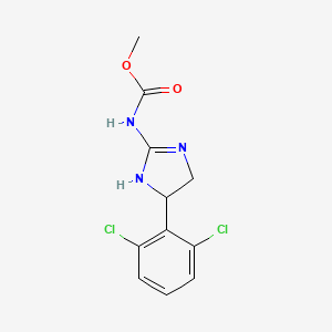 molecular formula C11H11Cl2N3O2 B1680066 methyl N-[5-(2,6-dichlorophenyl)-4,5-dihydro-1H-imidazol-2-yl]carbamate CAS No. 62780-15-8