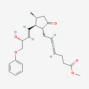 molecular formula C24H30O5 B1680070 Methyl-7-(3-methyl-2-(3-hydroxy-4-phenoxy-1-butenyl)-5-oxocyclopentyl)-4,5-heptadienoate CAS No. 138258-82-9