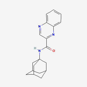molecular formula C19H21N3O B1680074 N-(1-adamantyl)quinoxaline-2-carboxamide CAS No. 226878-01-9
