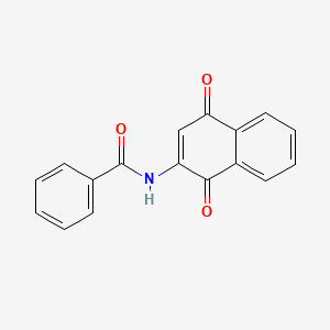 molecular formula C17H11NO3 B1680078 N-(1,4-dioxonaphthalen-2-yl)benzamide CAS No. 65240-86-0