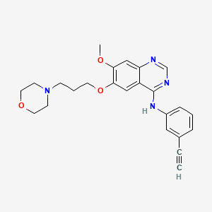 molecular formula C24H26N4O3 B1680079 N-(3-Ethynylphenyl)-7-methoxy-6-(3-(4-morpholinyl)propoxy)-4-quinazolinamine CAS No. 936446-61-6
