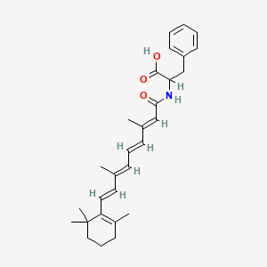 molecular formula C29H37NO3 B1680081 2-[[(2E,4E,6E,8E)-3,7-dimethyl-9-(2,6,6-trimethylcyclohexen-1-yl)nona-2,4,6,8-tetraenoyl]amino]-3-phenylpropanoic acid CAS No. 97885-88-6
