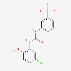 molecular formula C14H10ClF3N2O2 B1680088 N-(3-(Trifluoromethyl)phenyl)-N'-(2-hydroxy-5-chlorophenyl)urea CAS No. 160383-80-2