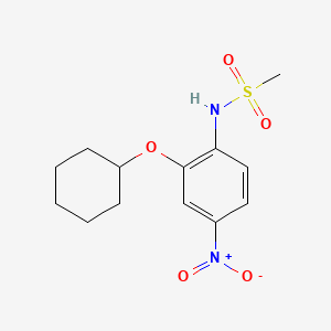 molecular formula C13H18N2O5S B1680099 N-(2-Cyclohexyloxy-4-nitrophenyl)methanesulfonamide CAS No. 123653-11-2