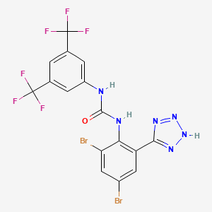 1-[3,5-bis(trifluoromethyl)phenyl]-3-[2,4-dibromo-6-(2H-tetrazol-5-yl)phenyl]urea