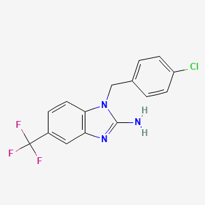 molecular formula C15H11ClF3N3 B1680103 NS-638 CAS No. 150493-34-8