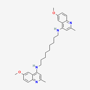 molecular formula C31H41ClN4O2 B1680107 N,N'-bis(6-methoxy-2-methylquinolin-4-yl)nonane-1,9-diamine CAS No. 6286-09-5