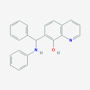 molecular formula C22H18N2O B1680108 7-[苯基（苯基氨基）甲基]喹啉-8-醇 CAS No. 5335-95-5