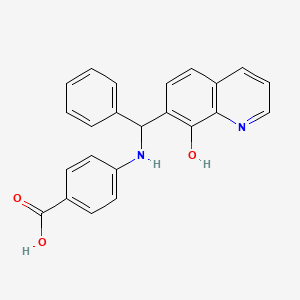 molecular formula C23H18N2O3 B1680109 4-[[(8-Hydroxyquinolin-7-yl)-phenylmethyl]amino]benzoic acid CAS No. 5335-97-7