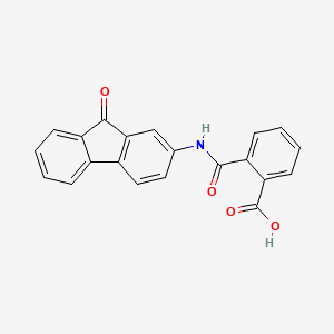 molecular formula C21H13NO4 B1680120 2-(9-oxo-9H-fluoren-2-ylcarbamoyl)benzoic acid CAS No. 5411-64-3
