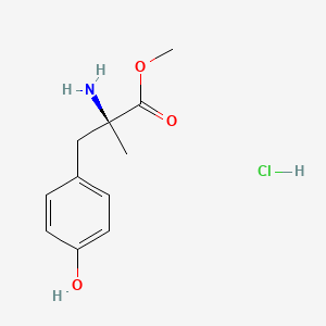 molecular formula C11H16ClNO3 B1680127 (S)-Methyl 2-amino-3-(4-hydroxyphenyl)-2-methylpropanoate hydrochloride CAS No. 1421-66-5