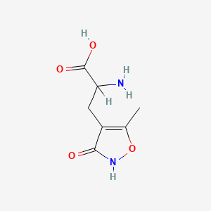 molecular formula C7H10N2O4 B1680140 alpha-AMINO-3-HYDROXY-5-METHYL-4-ISOXAZOLEPROPIONIC ACID CAS No. 77521-29-0