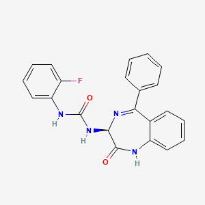 molecular formula C22H17FN4O2 B1680153 1-(2-fluorophenyl)-3-[(3S)-2-oxo-5-phenyl-1,3-dihydro-1,4-benzodiazepin-3-yl]urea CAS No. 676128-63-5