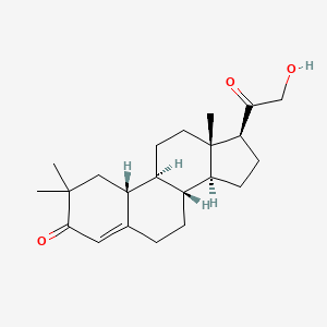 molecular formula C22H32O3 B1680163 21-Hydroxy-2,2-dimethyl-19-norpregn-4-ene-3,20-dione CAS No. 66878-01-1