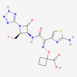 molecular formula C15H16FN9O5S B1680179 RU44790 CAS No. 110012-78-7
