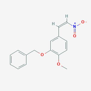 molecular formula C16H15NO4 B016802 2-(Benzyloxy)-1-methoxy-4-(2-nitrovinyl)benzene CAS No. 55507-05-6