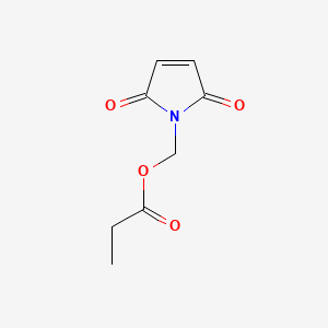 molecular formula C8H9NO4 B1680201 (2,5-dioxo-2,5-dihydro-1H-pyrrol-1-yl)methyl propionate CAS No. 72835-26-8
