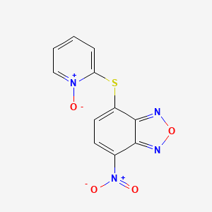 molecular formula C11H6N4O4S B1680205 7-Nitro-4-(1-oxidopyridin-1-ium-2-yl)sulfanyl-2,1,3-benzoxadiazole CAS No. 113104-25-9