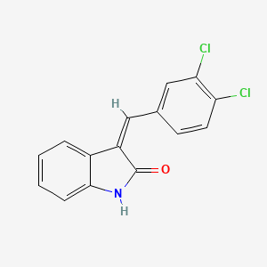 B1680206 (3Z)-3-[(3,4-dichlorophenyl)methylidene]-1H-indol-2-one CAS No. 114727-43-4