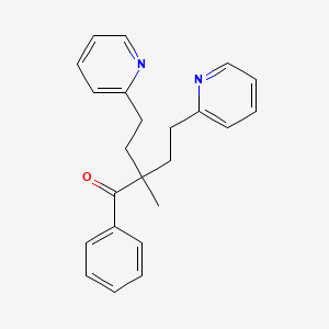 molecular formula C23H24N2O B1680222 2-Methyl-1-phenyl-4-(pyridin-2-yl)-2-(2-(pyridin-2-yl)ethyl)butan-1-one CAS No. 195371-52-9