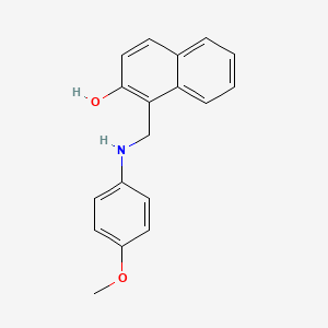 molecular formula C18H17NO2 B1680223 1-((4-Methoxyanilino)methyl)-2-naphthol CAS No. 6638-24-0