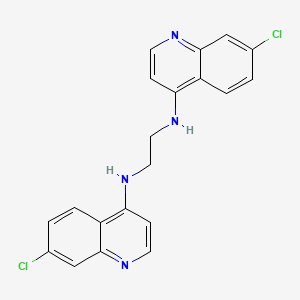 molecular formula C20H16Cl2N4 B1680227 N,N'-双(7-氯喹啉-4-基)乙烷-1,2-二胺 CAS No. 140926-75-6