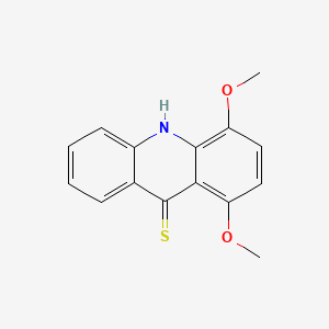 molecular formula C15H13NO2S B1680232 1,4-dimethoxy-10H-acridine-9-thione CAS No. 141992-47-4