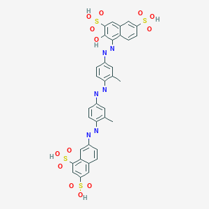 molecular formula C34H26N6O13S4 B1680238 (4Z)-4-[[4-[[4-[(6,8-disulfonaphthalen-2-yl)diazenyl]-3-methylphenyl]diazenyl]-3-methylphenyl]hydrazinylidene]-3-oxonaphthalene-2,7-disulfonic acid CAS No. 6949-15-1