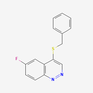 molecular formula C15H11FN2S B1680240 4-(Benzylthio)-6-fluorocinnoline CAS No. 3259-43-6