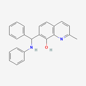molecular formula C23H20N2O B1680243 2-Methyl-7-[phenyl(phenylamino)methyl]-8-quinolinol CAS No. 6964-62-1
