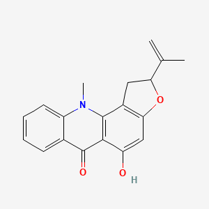 molecular formula C19H17NO3 B1680283 Rutacridone CAS No. 17948-33-3