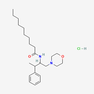 molecular formula C23H39ClN2O3 B1680291 2-癸酰胺基-3-吗啉基-1-苯基丙醇 CAS No. 73257-80-4
